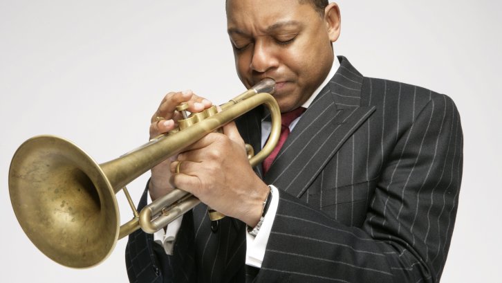 Wynton Marsalis leads Jazz at Lincoln Center Orchestra.